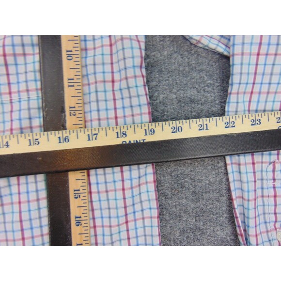 Johnnie O Shirt Mens 16x24 Red Blue Plaid Casual Prep-Formance Performance - Picture 8 of 8